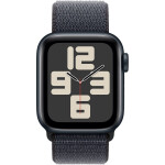 Apple Watch SE 2024 Cellular Aluminium 40mm Αδιάβροχο με eSIM και Παλμογράφο Midnight με Ink Sport Loop