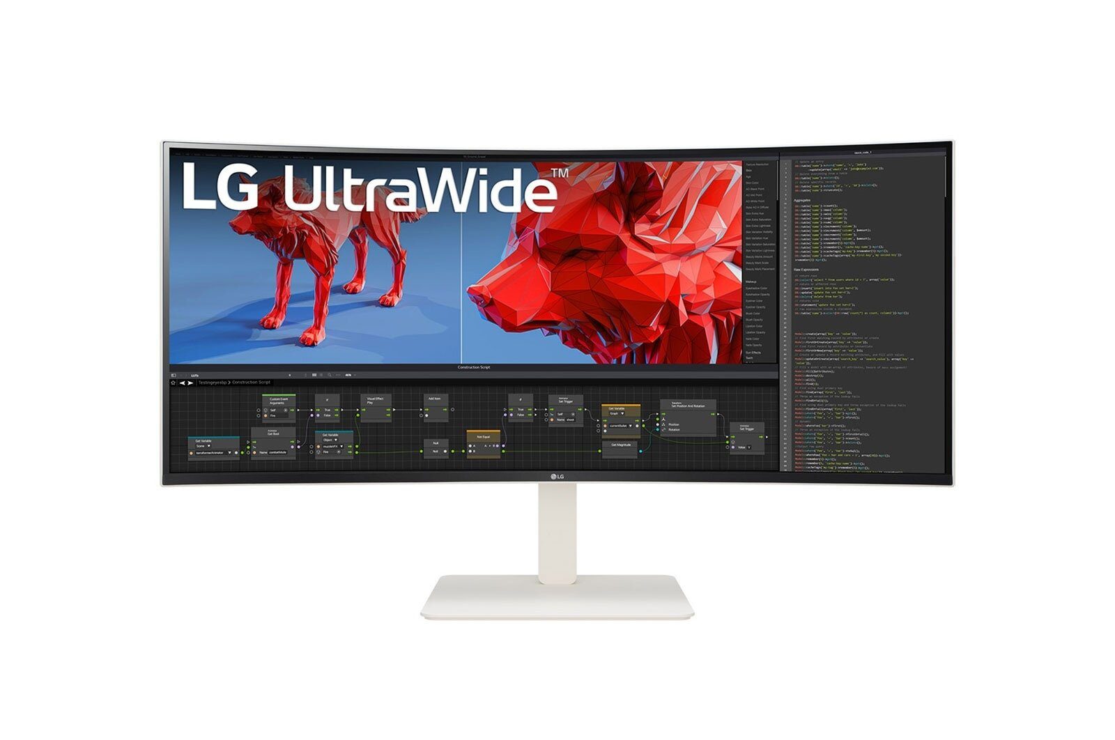 LG 38BR85QC-W Ultrawide IPS Curved Monitor 38 QHD 3840x1600 με Χρόνο Απόκρισης 1ms GTG