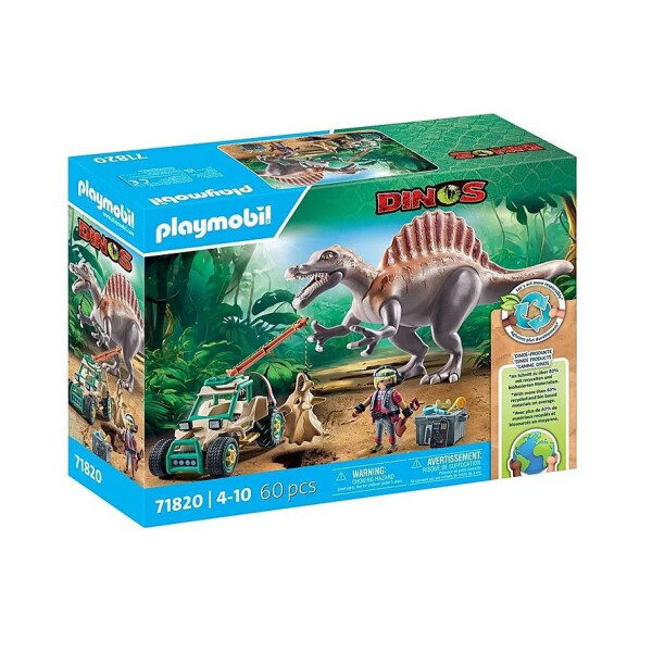 Playmobil Dinos Επίθεση Σπινόσαυρου Στο Εξερευνιτικό Όχημα για 4-10 ετών
