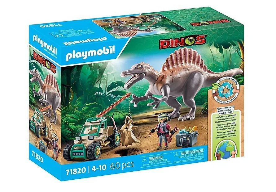 Playmobil Dinos Επίθεση Σπινόσαυρου Στο Εξερευνιτικό Όχημα για 4-10 ετών