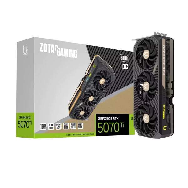 Zotac GeForce RTX 5070 Ti 16GB GDDR7 Solid OC Κάρτα Γραφικών Κωδικός ZT-B50710J-10P