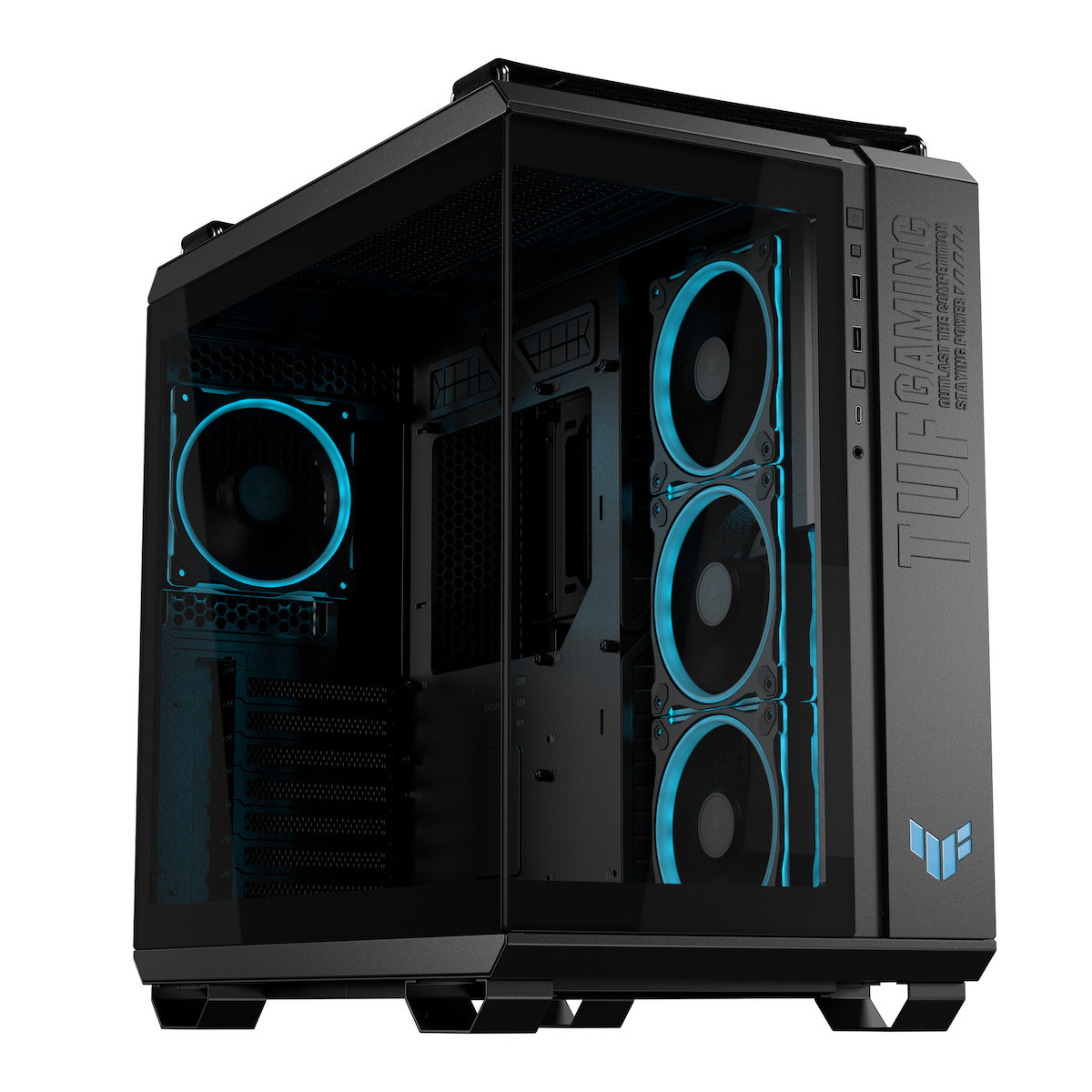 Asus TUF Gaming GT502 Horizon ARGB Midi Tower Κουτί Υπολογιστή με Πλαϊνό Παράθυρο Black Edition