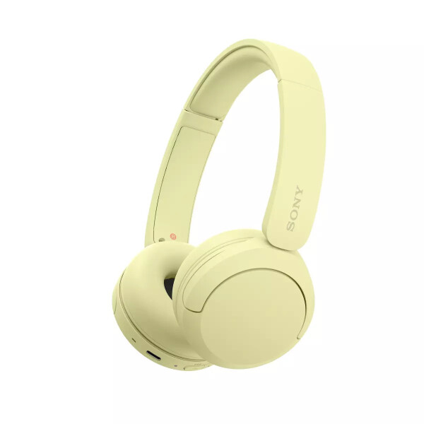Sony WH-CH520 Ασύρματα / Ενσύρματα On Ear Ακουστικά με 50 ώρες Λειτουργίας και Quick Charge Κίτρινα