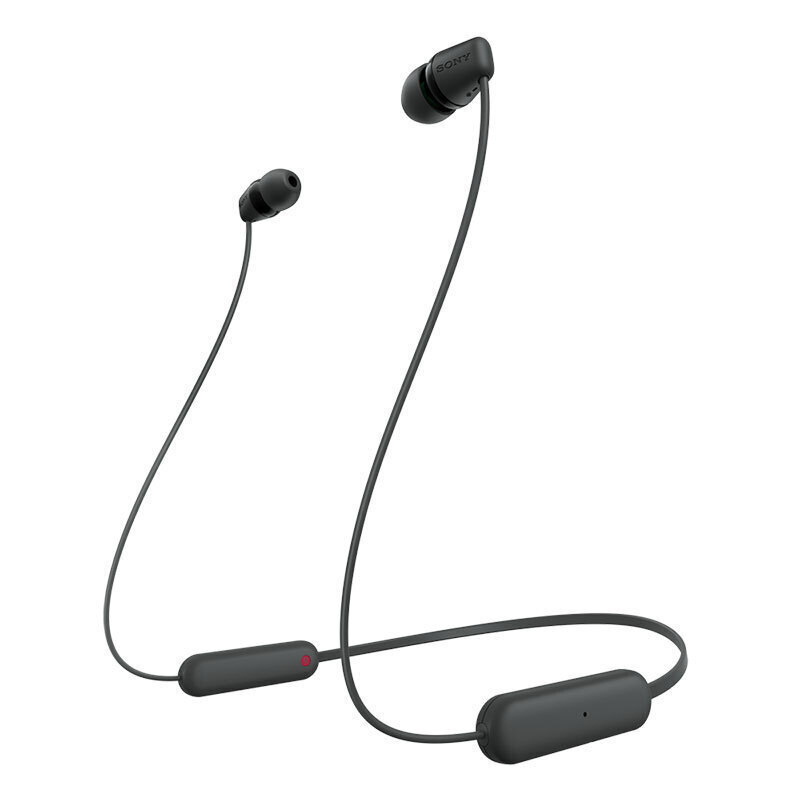 Sony WI-C100 In-ear Bluetooth Handsfree Ακουστικά με Αντοχή στον Ιδρώτα Μαύρα