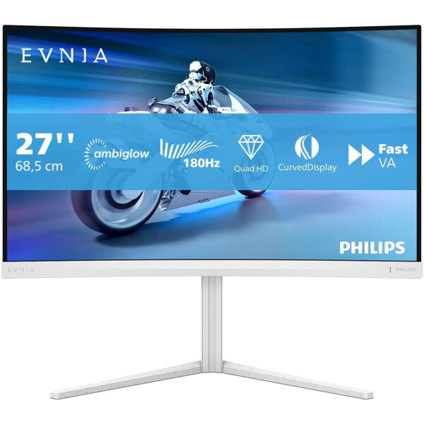 Philips Evnia 27M2C5501 VA HDR Curved Gaming Monitor 27 QHD 2560x1440 180Hz με Χρόνο Απόκρισης 1ms GTG