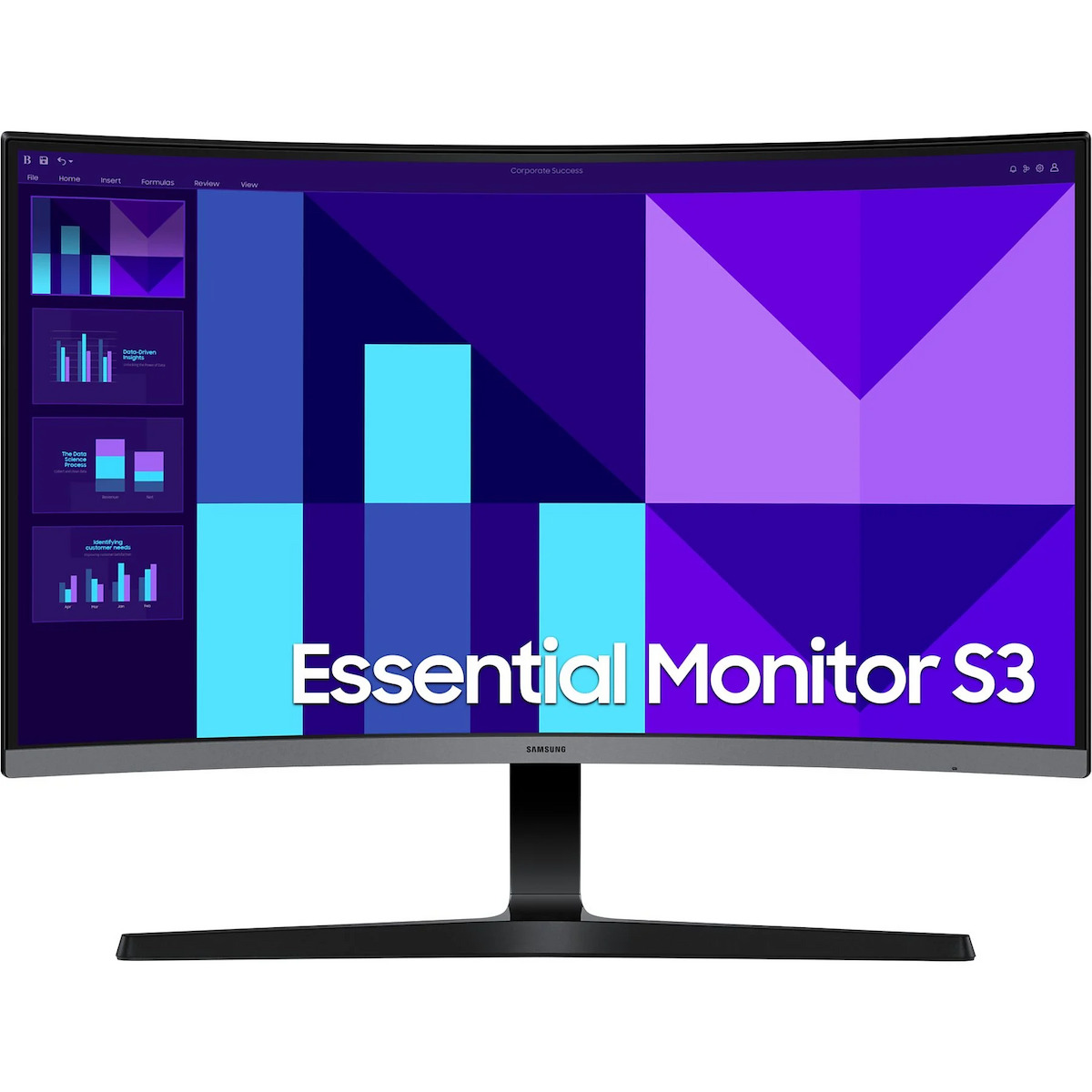 Samsung Essential Monitor S3 S39GD VA Curved Monitor 27 FHD 1920x1080 με Χρόνο Απόκρισης 4ms GTG