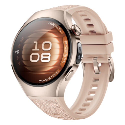 Huawei Watch 5 Stainless Steel 42mm Αδιάβροχο με eSIM και Παλμογράφο Μπεζ