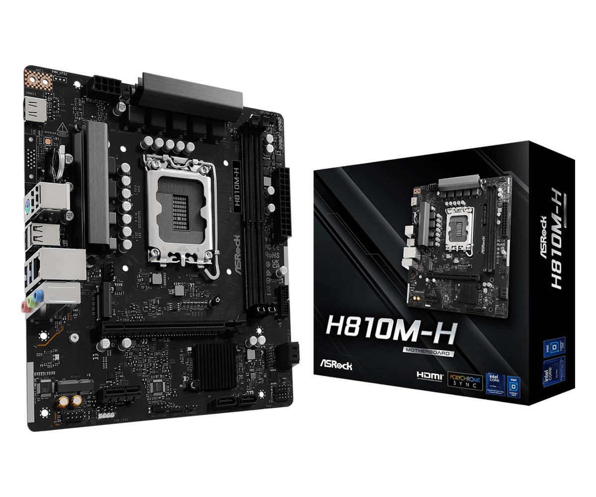 ASRock H810M-H Motherboard Micro ATX με Intel 1851 Socket 90-MXBSZ0-A0UAYZ