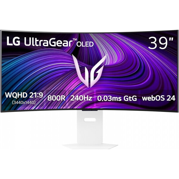 LG Ultragear Ultrawide OLED HDR Curved Monitor 39 QHD 3440x1440 240Hz με Χρόνο Απόκρισης 0.03ms GTG