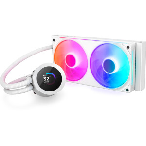 NZXT Kraken Plus RGB Υδρόψυξη Επεξεργαστή Διπλού Ανεμιστήρα 120mm για Socket AM4/AM5/1700/1200/115x Λευκή