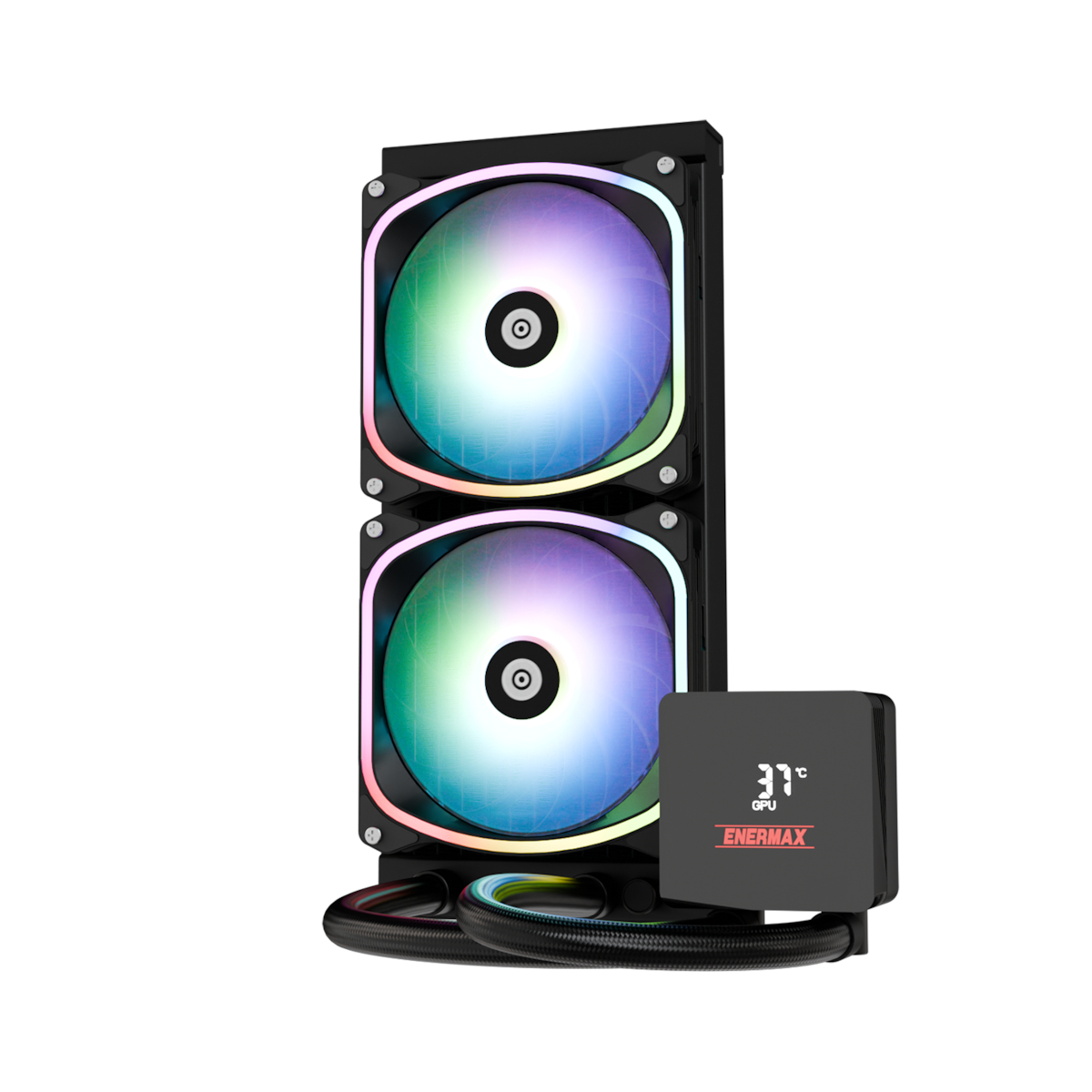 Enermax Aquafusion II 240 ARGB Υδρόψυξη Επεξεργαστή Διπλού Ανεμιστήρα 120mm για Socket AM4/AM5/1700