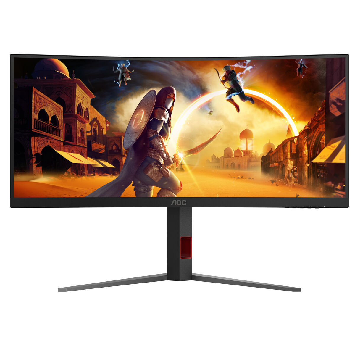 AOC CU34G4 Ultrawide VA HDR Curved Monitor 34 QHD 3440x1440 180Hz με Χρόνο Απόκρισης 1ms GTG