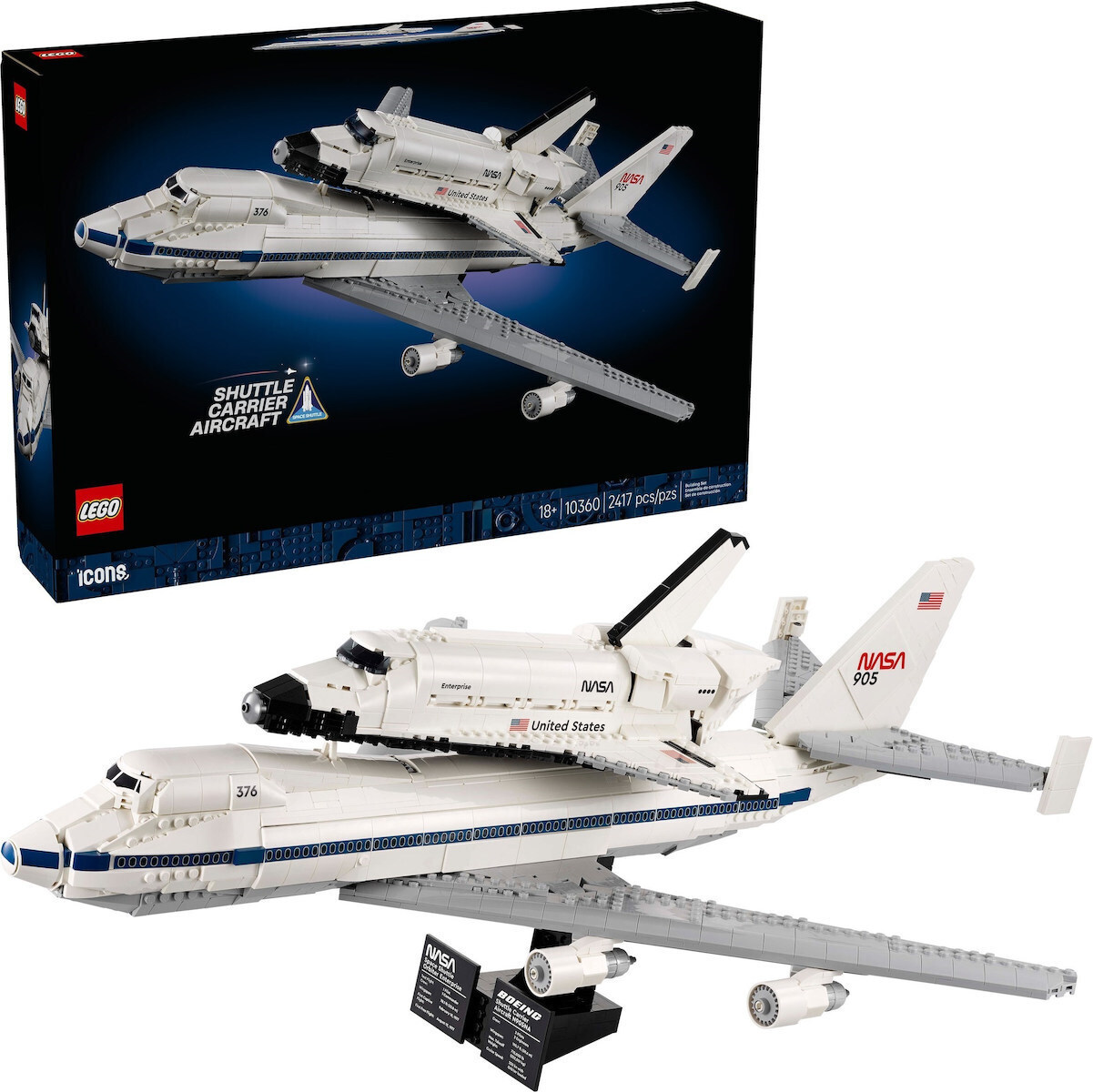 LEGO Icons Shuttle Carrier Aircraft για 18 ετών Ετών 2417τμχ Κωδικός 10360
