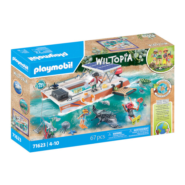 Playmobil Wiltopia Πλωτό Εργαστήριο Υποθαλάσσιων Ερευνών για 4-10 ετών