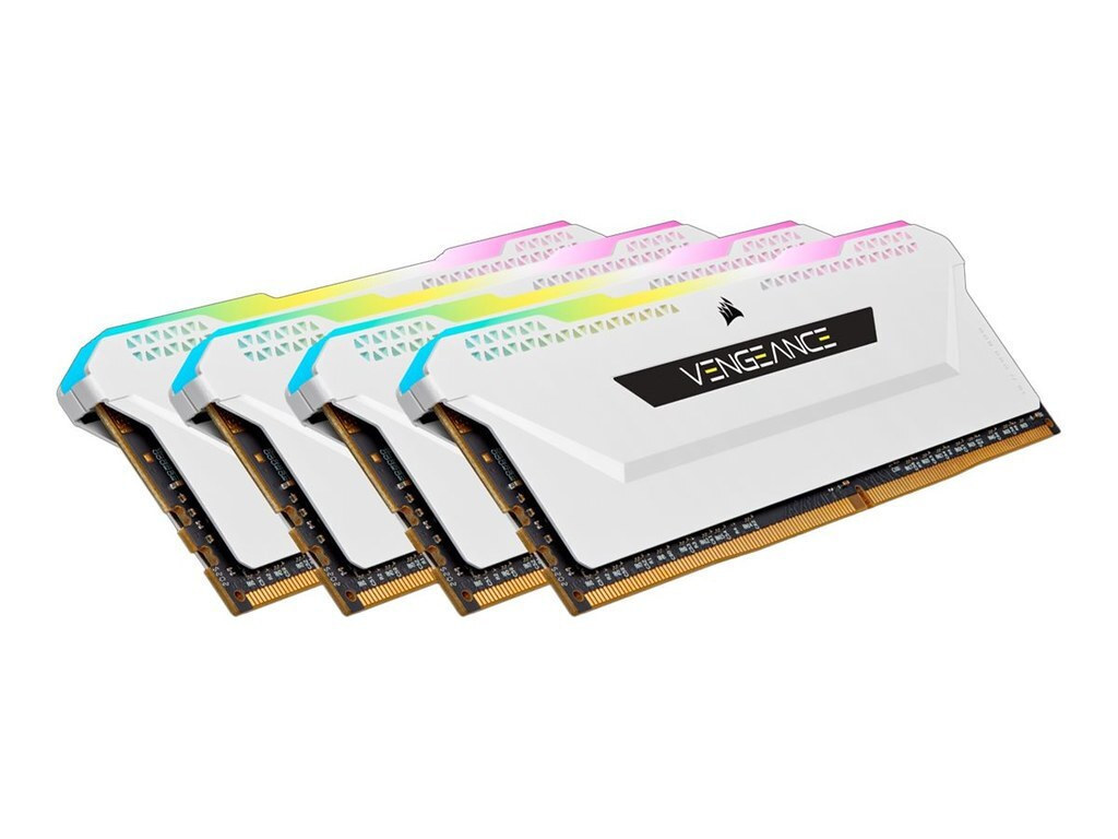 Corsair Vengeance RGB Pro SL DDR4 32GB RAM με 4x8GB Modules και Ταχύτητα 3600 για Desktop Κωδικός CMH32GX4M4D3600C18W