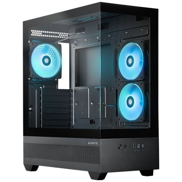 Chieftec VISTA Gaming Midi Tower Κουτί Υπολογιστή με Πλαϊνό Παράθυρο και ARGB Φωτισμό Μαύρο