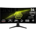 MSI MAG 346CQ Ultrawide VA HDR Curved Gaming Monitor 34 QHD 3440x1440 180Hz με Χρόνο Απόκρισης 1ms GTG
