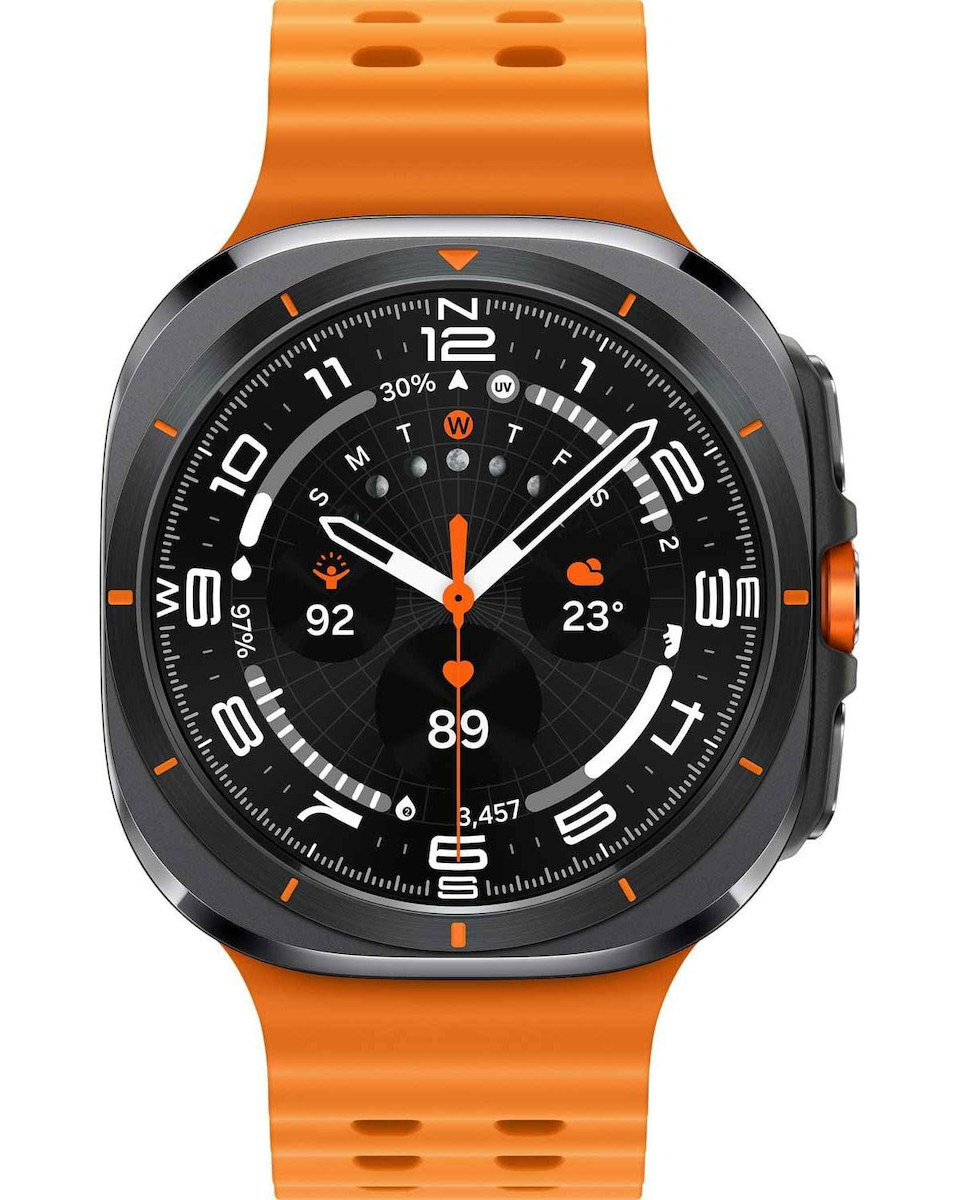 Samsung Galaxy Watch Ultra 2025 Titanium 47mm Αδιάβροχο με eSIM και Παλμογράφο Γκρι