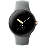 Google Pixel Watch Stainless Steel 41mm με Παλμογράφο Champagne Gold case / Hazel Active band