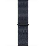 Apple Watch Series 10 Cellular Aluminium 46mm Αδιάβροχο με eSIM και Παλμογράφο Sport Loop Jet Black/Ink