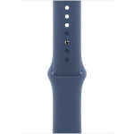 Apple Watch SE 2024 Cellular Aluminium 44mm Αδιάβροχο με eSIM και Παλμογράφο Silver με Denim Sport Band S/M