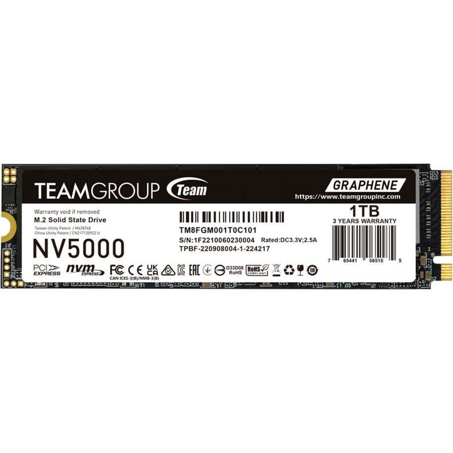 TeamGroup NV5000 SSD 1TB M.2 NVMe PCI Express 4.0 Κωδικός TM8FGM001T0C101
