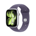 Apple Watch Series 11 Cellular Aluminium 42mm Αδιάβροχο με eSIM και Παλμογράφο Silver Aluminium Case with Purple Fog Sport Band - M/L