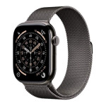 Apple Watch Series 11 Cellular Titanium 46mm Αδιάβροχο με eSIM και Παλμογράφο Slate Titanium Case with Slate Milanese Loop - M/L