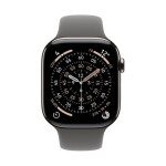 Apple Watch Series 11 Cellular Titanium 42mm Αδιάβροχο με eSIM και Παλμογράφο Natural Titanium Case with Stone Grey Sport Band - S/M