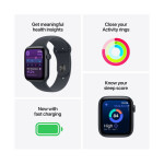 Apple Watch SE 3 Cellular Aluminium 40mm Αδιάβροχο με eSIM και Παλμογράφο Starlight Aluminium Case with Starlight Sport Band - M/L
