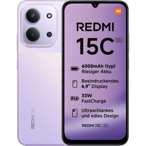 Xiaomi Redmi 15C NFC 5G Dual SIM 4/128GB Μωβ