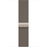 Apple Watch Series 10 Cellular Titanium 42mm Αδιάβροχο με eSIM και Παλμογράφο Gold - Milanese Loop Natural