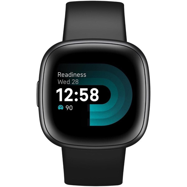 Fitbit Versa 4 Aluminium 41mm Αδιάβροχο Smartwatch με Παλμογράφο Μαύρο