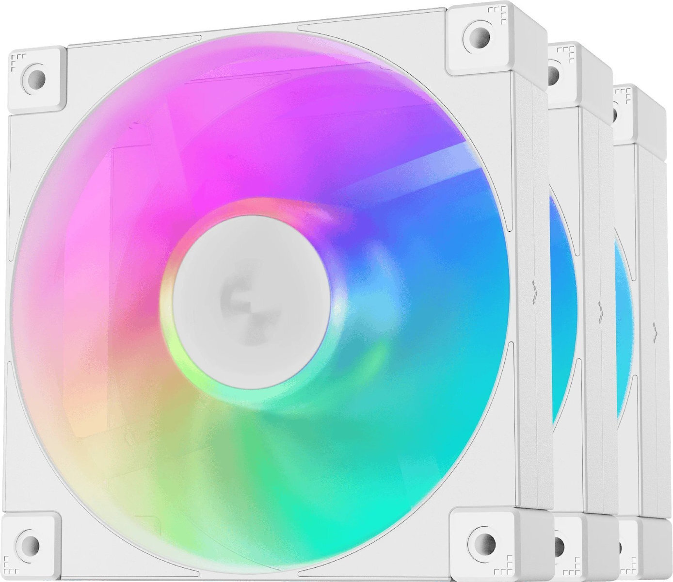 Deepcool Fd12 Case Fan 120mm με ARGB Φωτισμό και Σύνδεση 3-Pin / 4-Pin PWM 3τμχ Λευκό