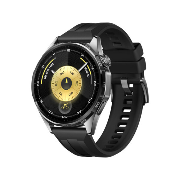Huawei Watch GT 6 Stainless Steel 46mm Αδιάβροχο με Παλμογράφο Black