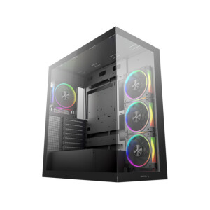 Deepcool CG580 4F V2 Gaming Midi Tower Κουτί Υπολογιστή με Πλαϊνό Παράθυρο και ARGB Φωτισμό Μαύρο
