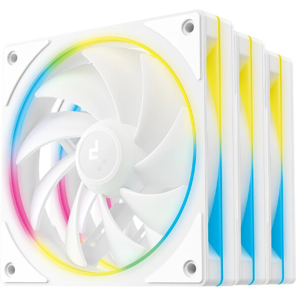 Deepcool FL12 SE WH 3IN1 Case Fan 120mm με ARGB Φωτισμό και Σύνδεση 4-Pin PWM 3τμχ Λευκό