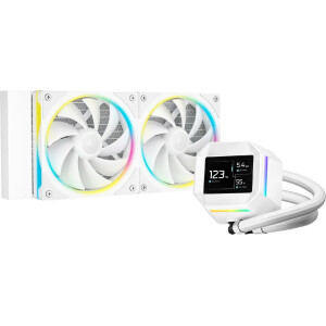 Deepcool LM240 Υδρόψυξη Επεξεργαστή Διπλού Ανεμιστήρα 120mm για Socket AM4/AM5/1700/1200 με RGB Φωτισμό Λευκή