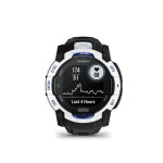Garmin Instinct 3 Solar Aluminium 50mm Αδιάβροχο Smartwatch με Παλμογράφο Whitestone with Black and Blue Limited Edition
