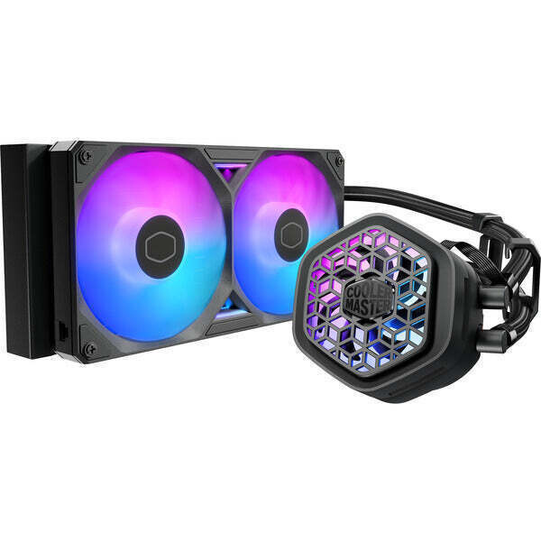 CoolerMaster MasterLiquid 240 Atmos II VRM Υδρόψυξη Επεξεργαστή Διπλού Ανεμιστήρα 120mm για Socket AM4/AM5/1700/1200/115x με ARGB Φωτισμό