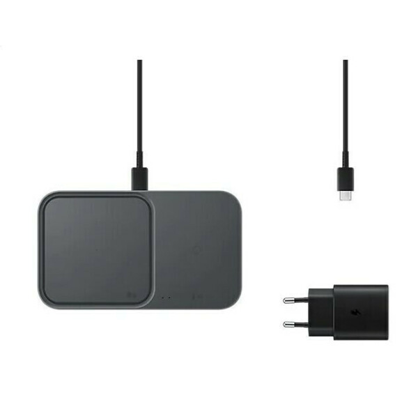Samsung Ασύρματος Φορτιστής Qi Pad 15W Power Delivery Μαύρος Fast Wireless Duo Charger Adapter