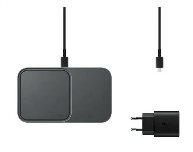 Samsung Ασύρματος Φορτιστής Qi Pad 15W Power Delivery Μαύρος Fast Wireless Duo Charger Adapter