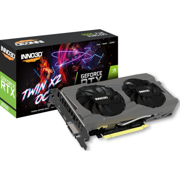 Inno 3D GeForce RTX 3050 8GB GDDR6 TWIN X2 OC Κάρτα Γραφικών Κωδικός N30502-08D6X-1711VA41