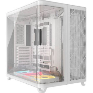 Corsair AIR 5400 LX-R RGB Gaming Midi Tower Κουτί Υπολογιστή με Πλαϊνό Παράθυρο Λευκό