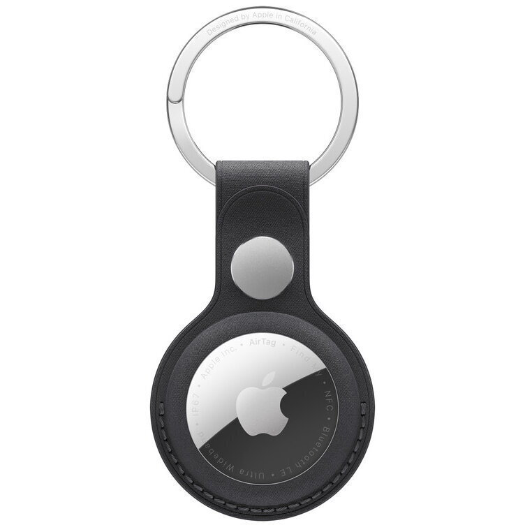 Apple FineWoven Key Ring Θήκη Μπρελόκ Δερμάτινη για AirTag Black