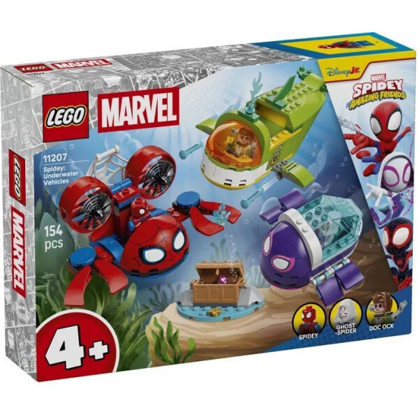 LEGO Marvel Spidey Underwater Vehicles για 4 ετών Ετών 154τμχ Κωδικός 11207