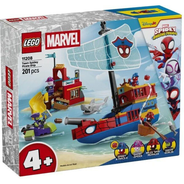 LEGO Spider-Man Team Spidey Pirate Ship για 4 ετών Ετών 201τμχ Κωδικός 11208