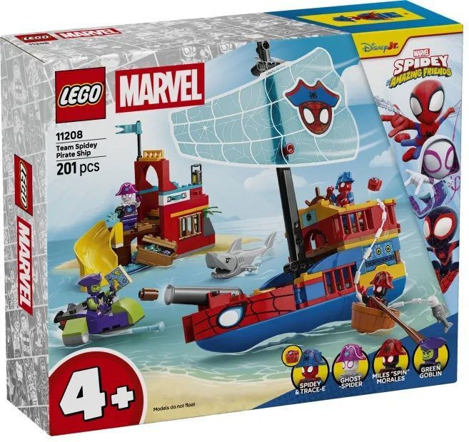 LEGO Spider-Man Team Spidey Pirate Ship για 4 ετών Ετών 201τμχ Κωδικός 11208