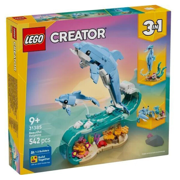 LEGO Creator 3-in-1 Sea Animals Beautiful Dolphins για 9 ετών Ετών 542τμχ Κωδικός 31385