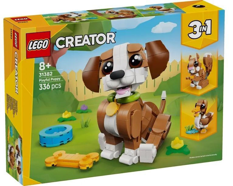 LEGO Creator 3-in-1 Cute Animals Playful Puppy Dog για 8 ετών Ετών 336τμχ Κωδικός 31382